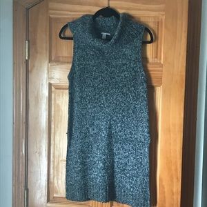Halogen gray sleeveless knit sweater dress